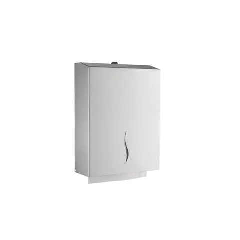 Dispenser pentru prosoape de mâini Dayco, cu pliere V, 27 x 12 x 21 cm, din oțel inoxidabil, pentru 300 prosoape