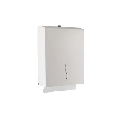 Dispenser pentru prosoape de hârtie Dayco, cu pliere în V, 27 x 12 x 21 cm, alb, pentru 300 prosoape