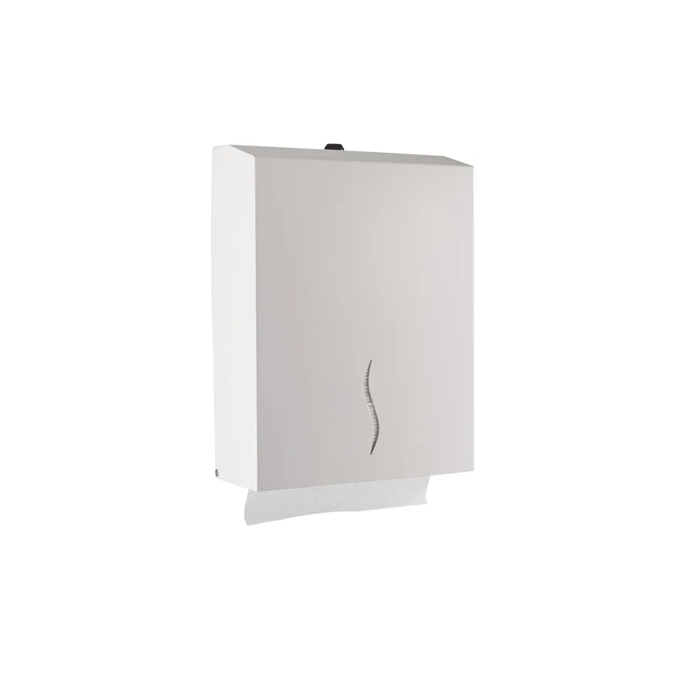 Dispenser pentru prosoape de hârtie Dayco, cu pliere în V, 27 x 12 x 21 cm, alb, pentru 300 prosoape