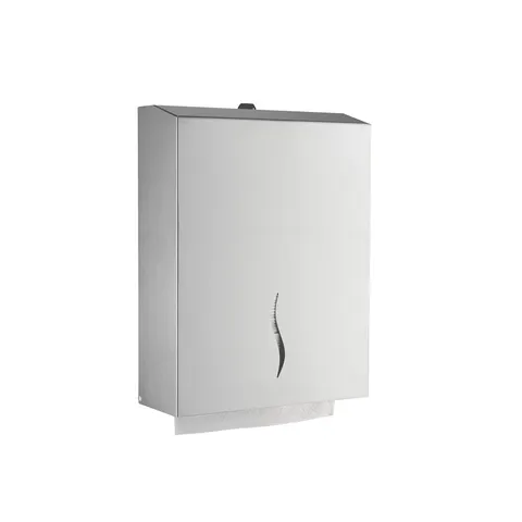 Dispenser pentru prosoape pentru mâini Dayco, cu pliere Z, 27 x 10 x 21 cm, oțel inoxidabil, pentru 200 prosoape