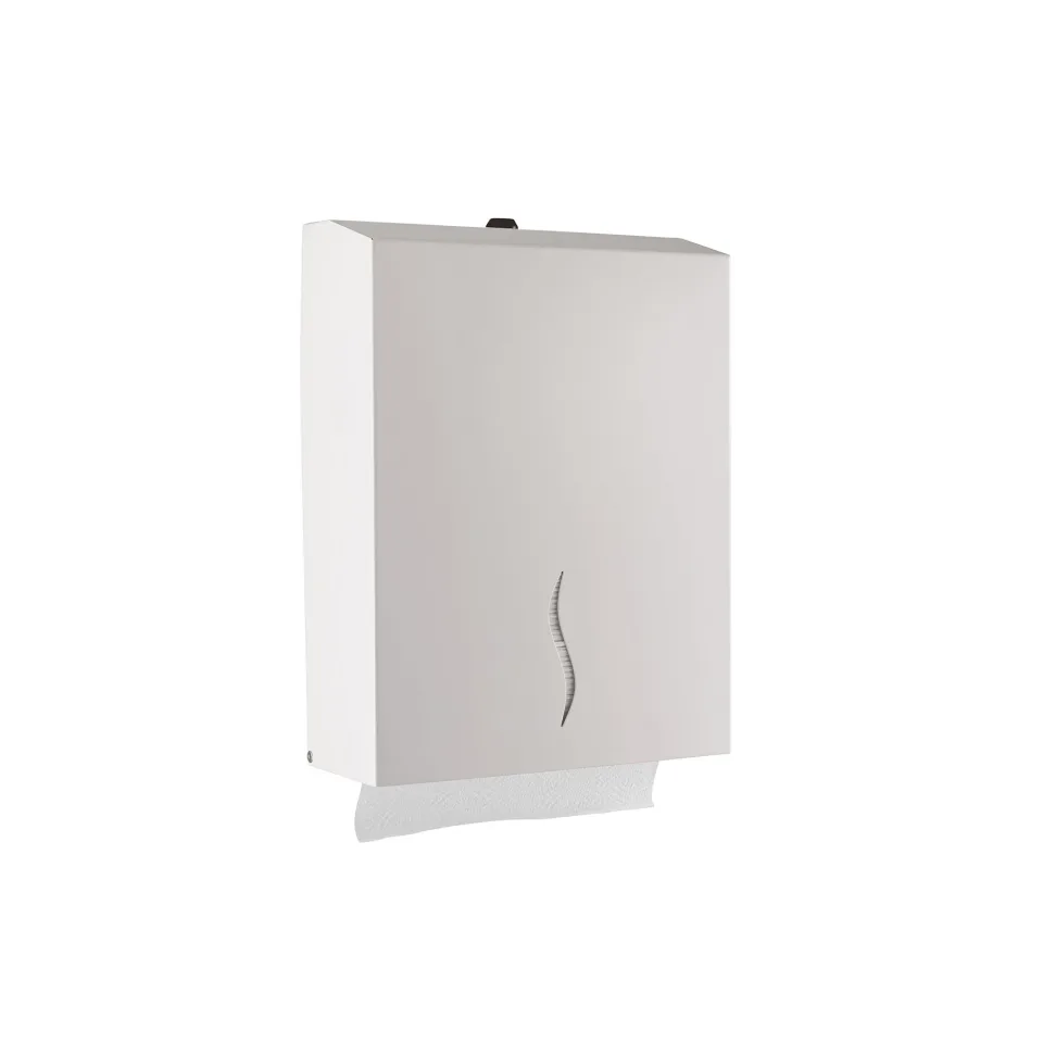 Dispenser pentru prosoape de mâini Dayco, cu pliere Z, 27 x 10 x 21 cm, alb, pentru 200 prosoape