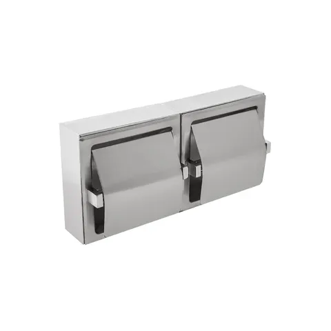Dispenser pentru hârtie igienică Dayco, montat pe perete, dublu, 32 x 6 x 16 cm