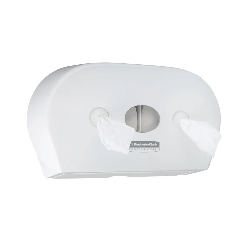 Dispenser pentru hârtie igienică Kimberly-Clark Aquarius 7186 Centrefeed, alb, 46.4 x 13.3 x 27.4 cm