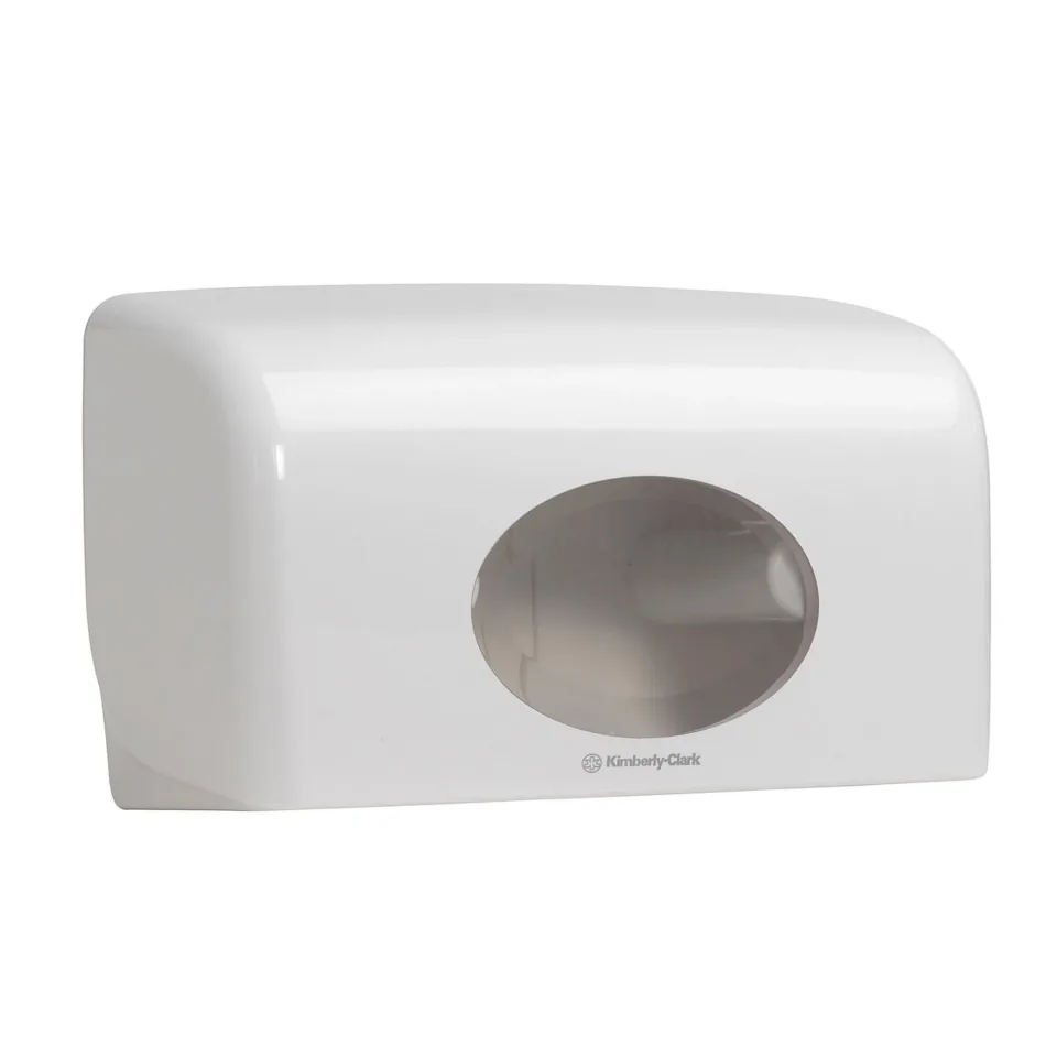 Dispenser pentru hârtie igienică Kimberly-Clark Aquarius 6992, alb, 29.8 x 12.8 x 18 cm