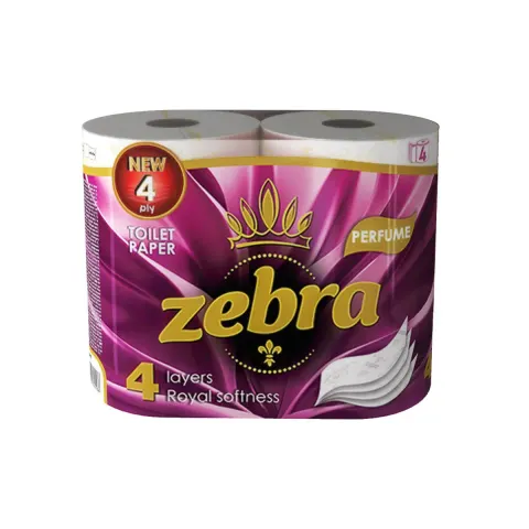 Hârtie igienică Zebra Perfume, 4 straturi, 130 foi, pachet 4 buc.
