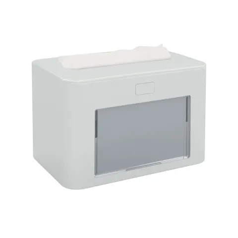 Dispenser pentru șervețele Papernet Premium, pe pachet, alb, 13.3 x 20 x 12.6 cm