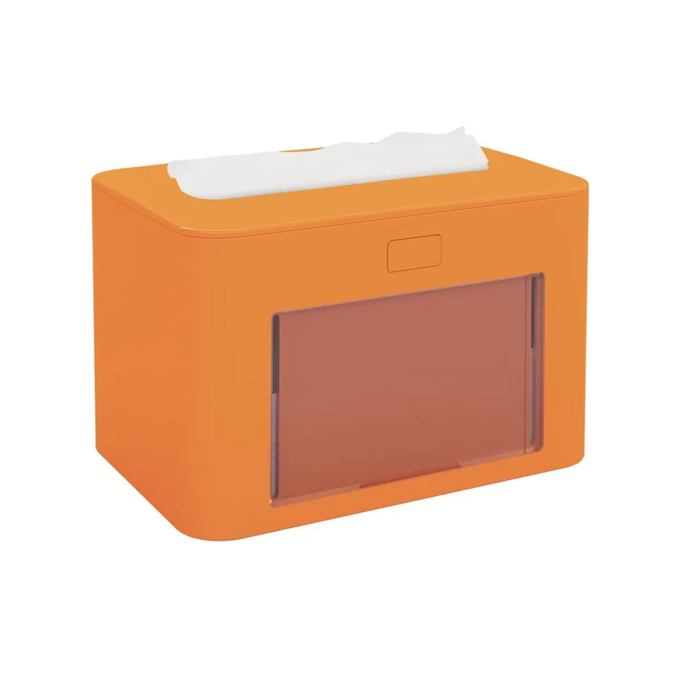 Dispenser pentru șervețele Papernet Premium, pe pachet, portocaliu, 13.3 x 20 x 12.6 cm