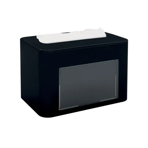 Dispenser pentru șervețele Papernet Premium, pe pachet, negru, 13.3 x 20 x 12.6 cm
