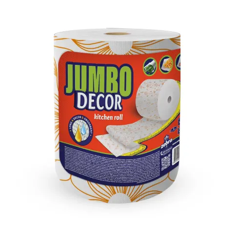 Șervețel de bucătărie Zebra Jumbo Decor, 2 straturi, 150 foi
