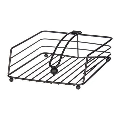 Suport pentru șervețele Kinvara, pătrat, metal, negru