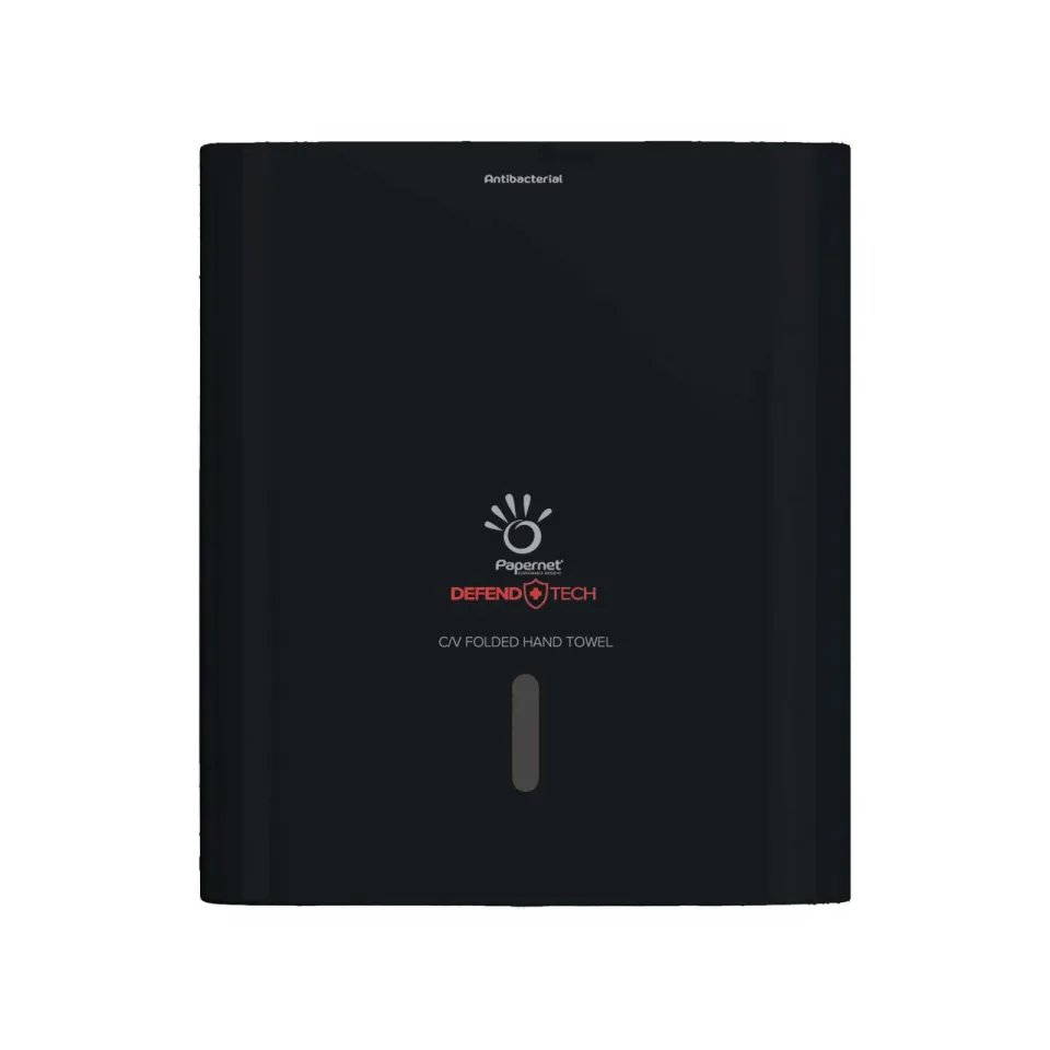 Dispenser pentru prosoape de hârtie Papernet, negru, 2,5 pachete, 30 x 14.5 x 33.6 cm