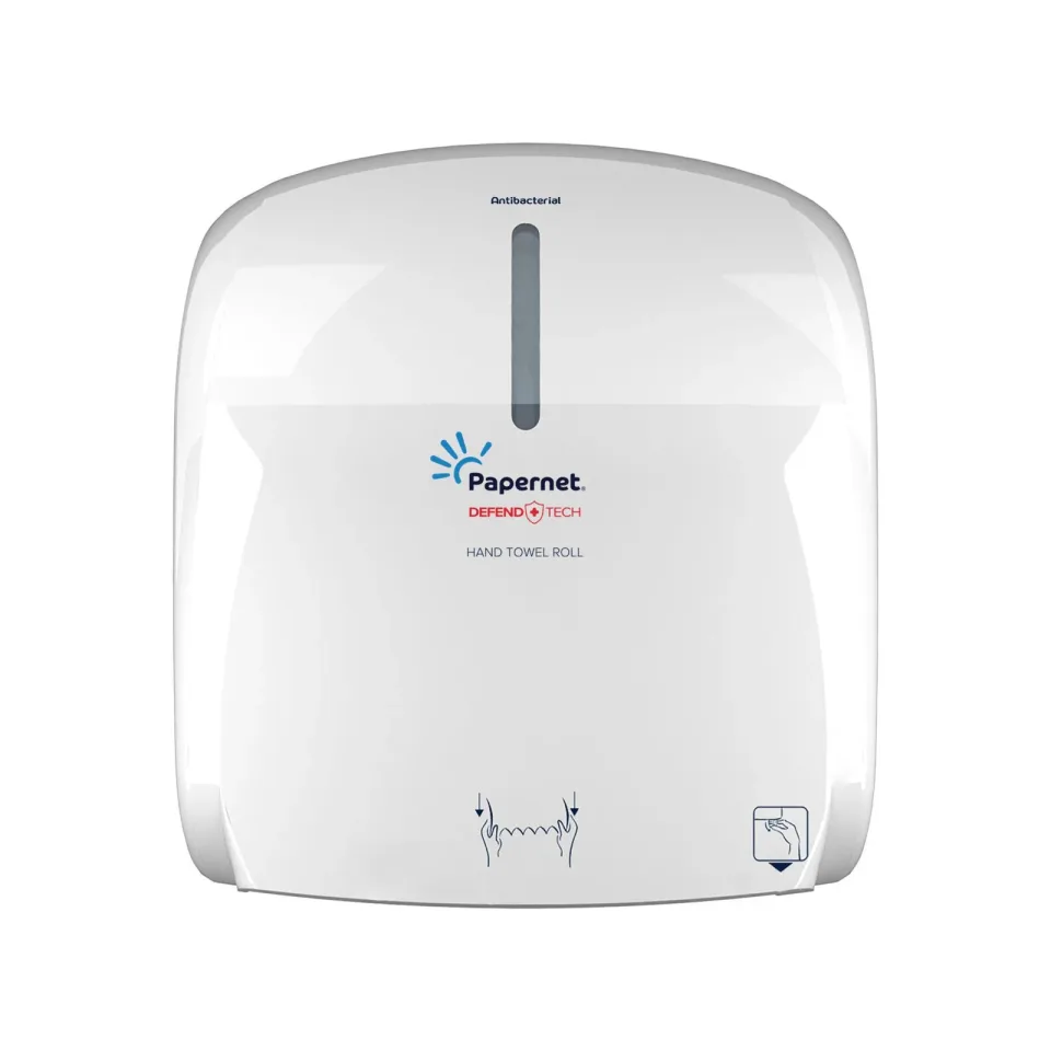 Dispenser pentru prosoape de mâini Papernet Defend, alb, 22.1 x 33 x 37.1 cm