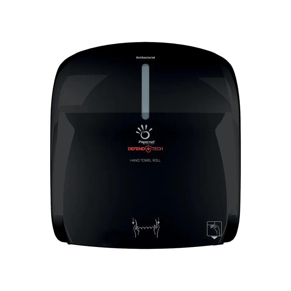Dispenser pentru prosoape de mâini Papernet Defend, negru, 22.1 x 33 x 37.1 cm