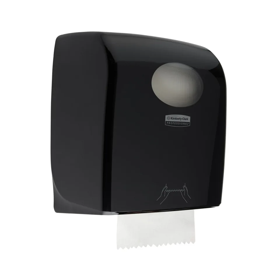 Dispenser pentru prosoape de hârtie Kimberly-Clark Aquarius 7376 Autocut, negru, 29.7 x 24.8 x 37.4 cm