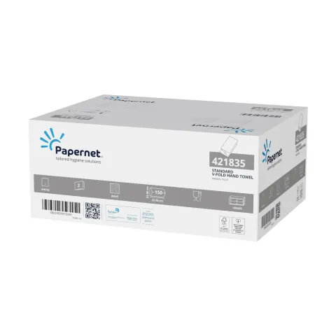 Papernet Standard Prosoape de mâini, V-pliere, 2 straturi, 22 x 21 cm, 150 foi, 20 pachete