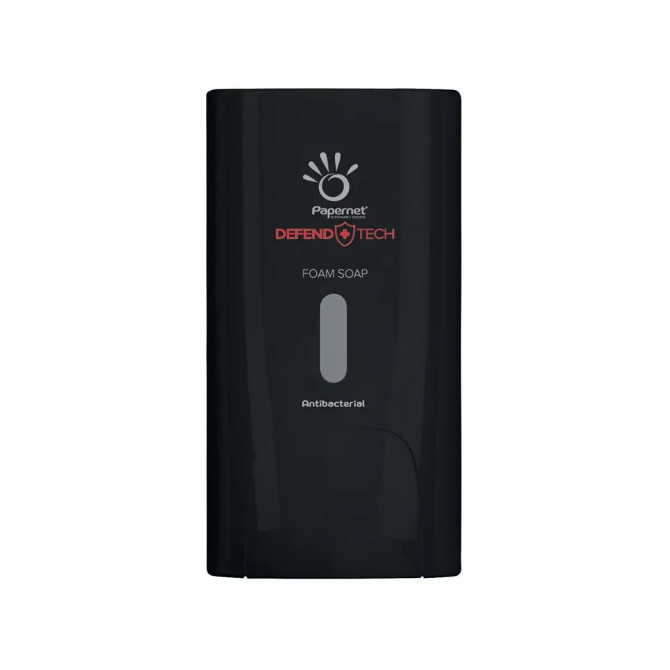 Dispenser pentru săpun spumant Papernet, negru, 11.6 x 13.9 x 22 cm