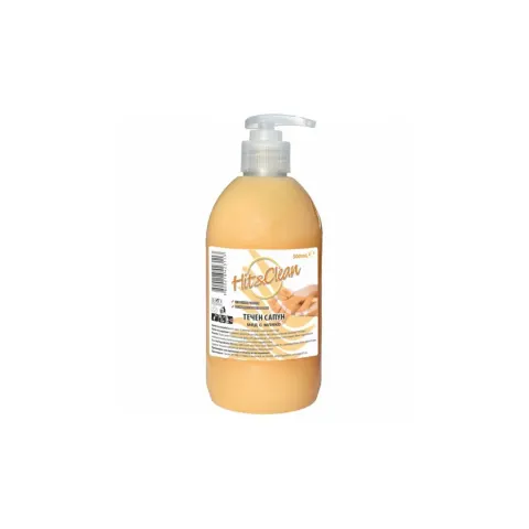 Săpun lichid Hit&Clean, miere și lapte, cu pompă, 500 ml