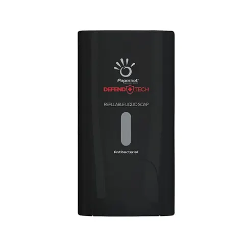 Dispenser pentru săpun lichid Papernet, reîncărcabil, negru, 1 L, 11,6 x 13,9 x 22 cm