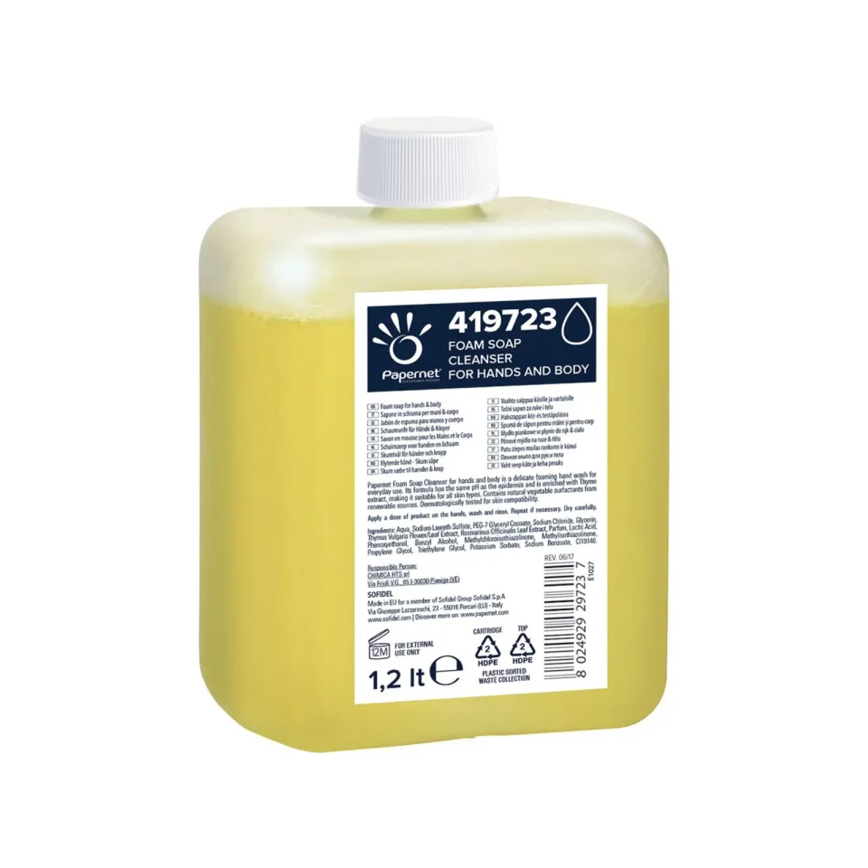 Săpun spumant Papernet, pentru mâini și corp, 1200 ml