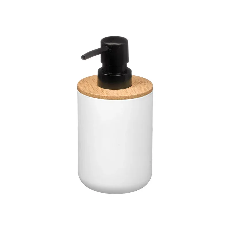 Dispenser săpun spumant Berilo, Bamboo, plastic, alb