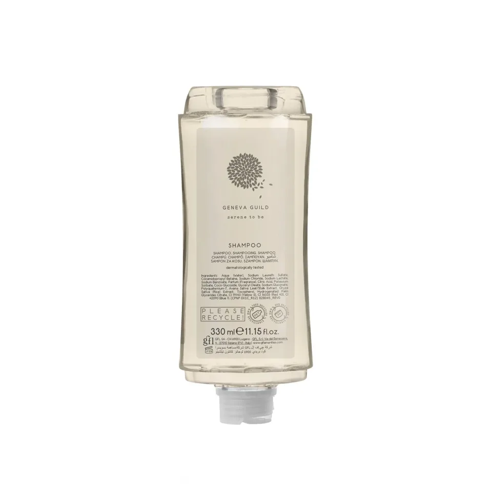 Șampon GFL Cosmetics Geneva, reumplere pentru distribuitor, 330 ml, 7 x 17.7 cm