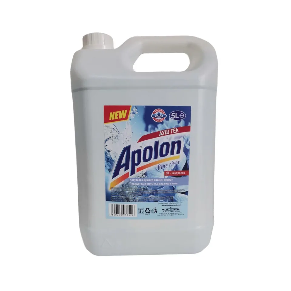Gel de duș pentru păr Apolon și corp Blue River, 5 L