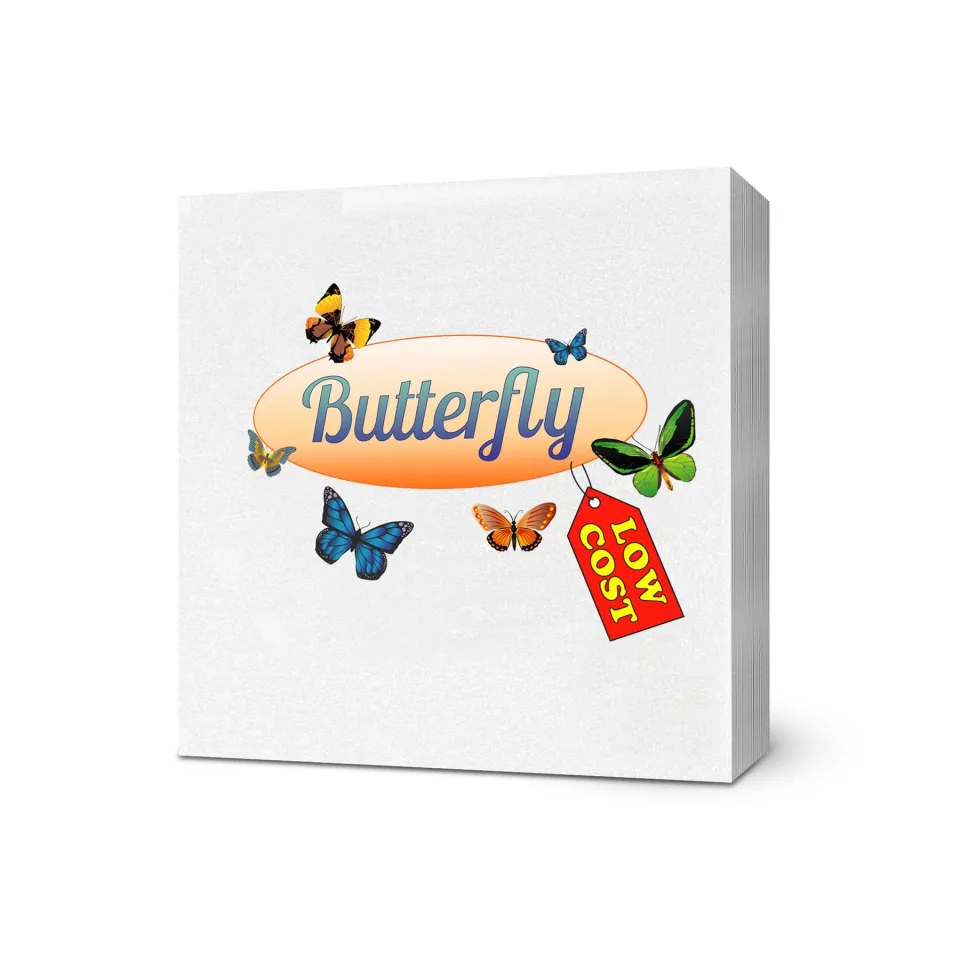 Șervețele Butterfly, 1 strat, 33 x 33 cm, 80 buc