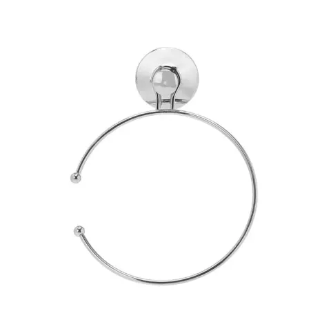 Suport pentru prosoape Berilo, rotund, inox, cu vacuum