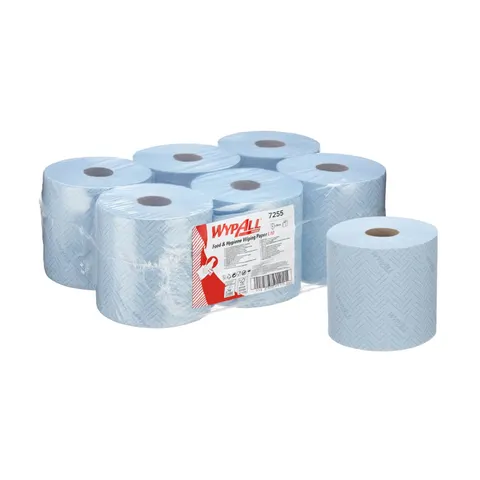 Prosoape pentru curățare Kimberly-Clark WypAll L10 7255 Centrefeed, pe rolă, 38 x 19.5 cm, 800 foi, albastru, 6 buc.