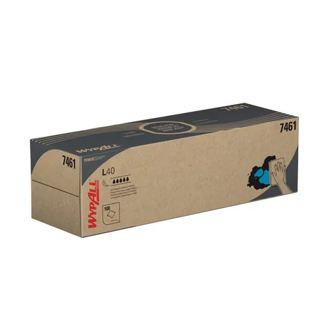 Prosoape pentru curățare Kimberly-Clark WypAll L40 7461, în cutie, 25 x 41.5 cm, albe, 100 bucăți