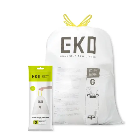 Saci pentru gunoi Eko, tip G, cu legătură, 50-90 L, 10 buc.