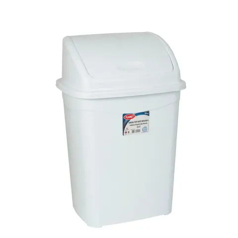 Coș Planet cu capac oscilant, 26 L, alb, 355 x 275 x 530 cm