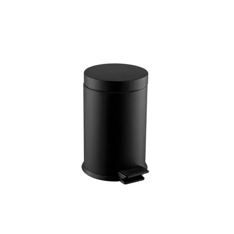 Coș de gunoi Dayco, cu pedală, metal, ø27.5 x 44 cm, 20 L, negru