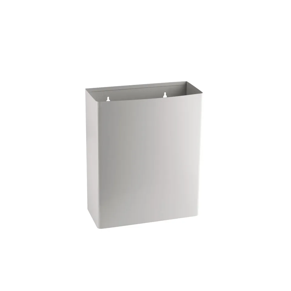 Coș de gunoi Dayco, deschis, metal, 36 x 16 x 44 cm, 23 L, alb