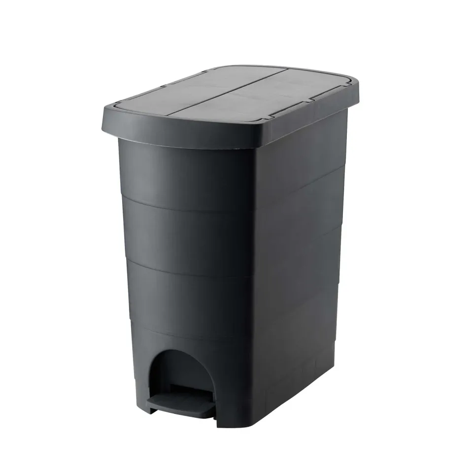 Coș de gunoi Planet Pelican Slim, cu pedala, 20L, negru