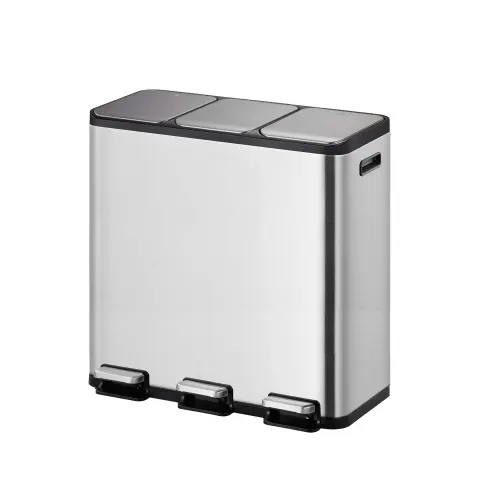 Coș de gunoi Eko Ecocasa II, pentru colectare separată, cu pedală, 15+15+15 L