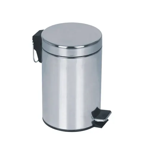 Coș de gunoi cu pedala, metal, 25.2 x 25.2 x 39.3 cm, 12 L, inox