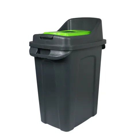Coș de reciclare Planet, 50 L, verde