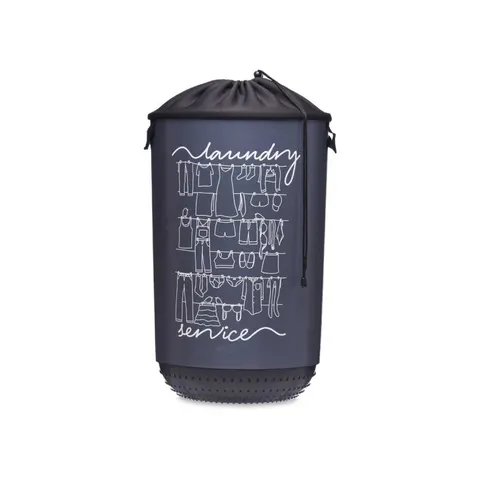 Coș pentru rufe Kipit, plastic, cu capac, 40 L, închis