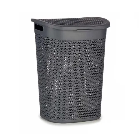 Coș de rufe Kipit, cu capac, 60 L, antracit