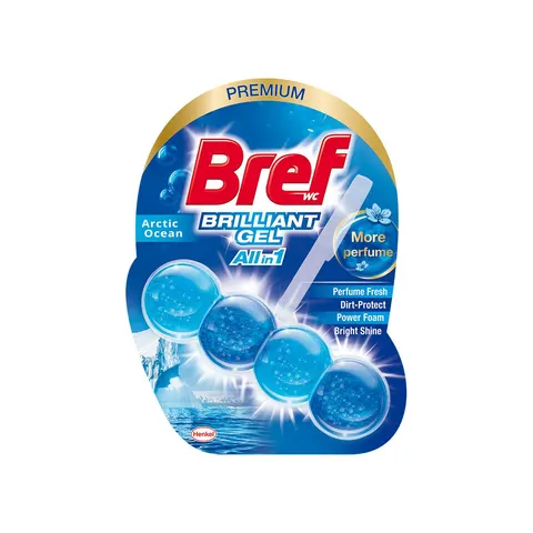 Odorizant pentru toaletă Bref Brilliant Gel, ocean, 42 g