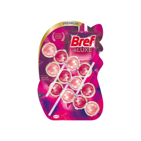 Odorizant pentru toaletă Bref WC Deluxe, magnolia, 50 g, 3 bucăți