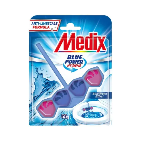 Odorizant pentru toalete Medix WC Blue Power, bloc solid, apă albastră, 55 g