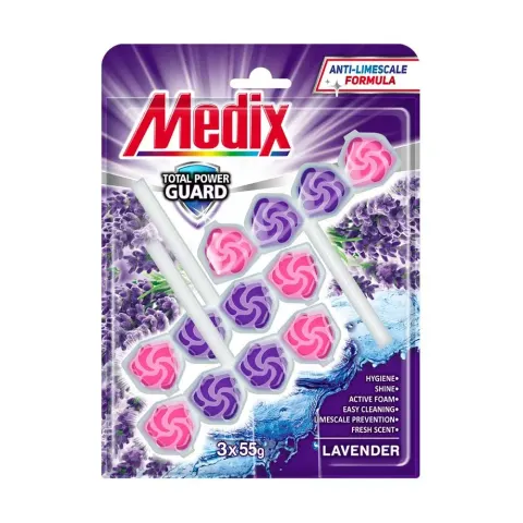 Odorizant pentru toaletă Medix WC Lavandă, 55 g, 3 bucăți