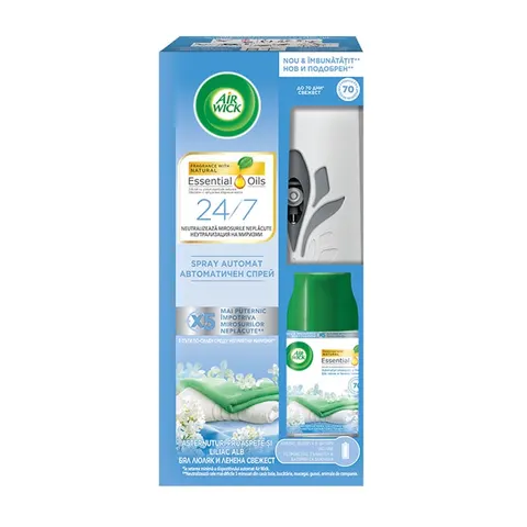 Air Wick Freshmatic Odorizant, kit de pornire, Liliac Alb, 250 ml