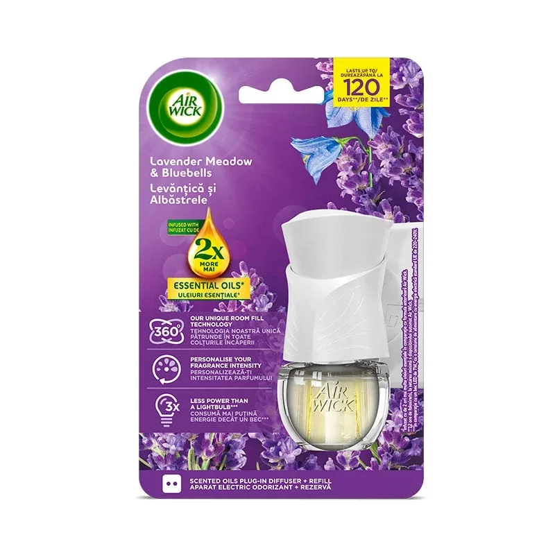 Air Wick Aparat electric Extra Oils, lavandă, set de pornire, 19 ml