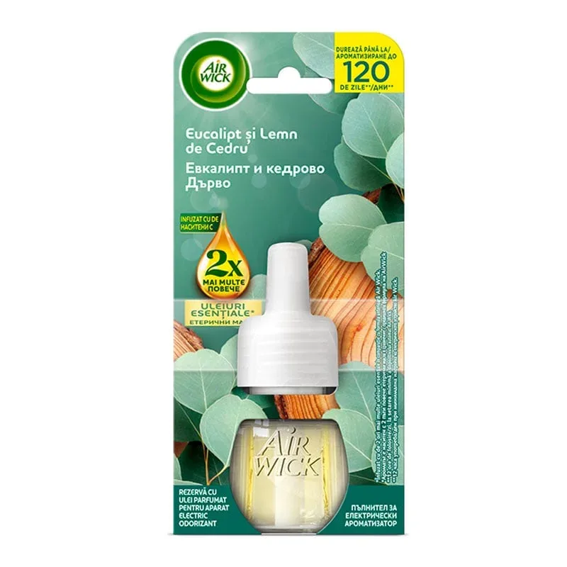 Rezervă Air Wick Extra Oils, Cedru & Eucalipt, 19 ml