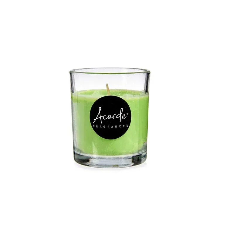 Lumânare parfumată Acorde, Green Tea, în pahar de sticlă, 30 de ore