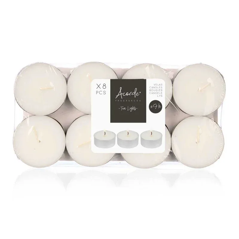 Lumânări Tealights Acorde, Light, 9 ore, 8 bucăți