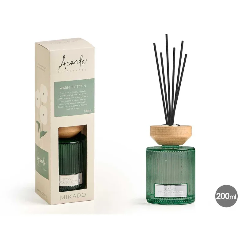 Odorizant Acorde Mikado, bețișoare, Warm cotton, 200 ml